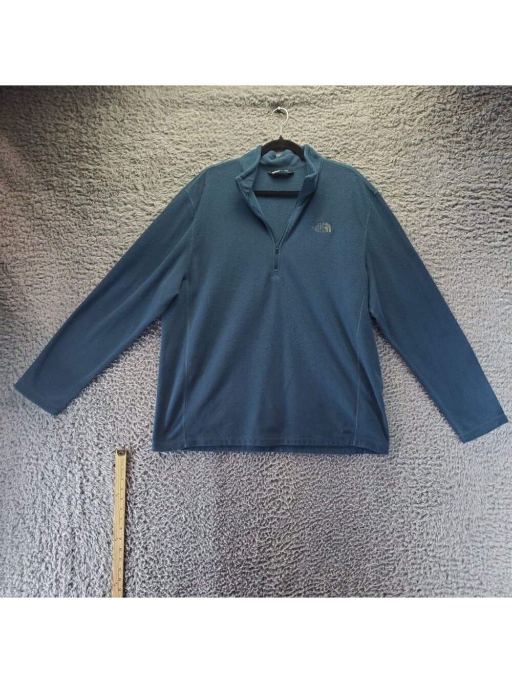 The North Face Sweater Mens XL Blue 1/4 Zip Fleece Lightweight Warm Polyester